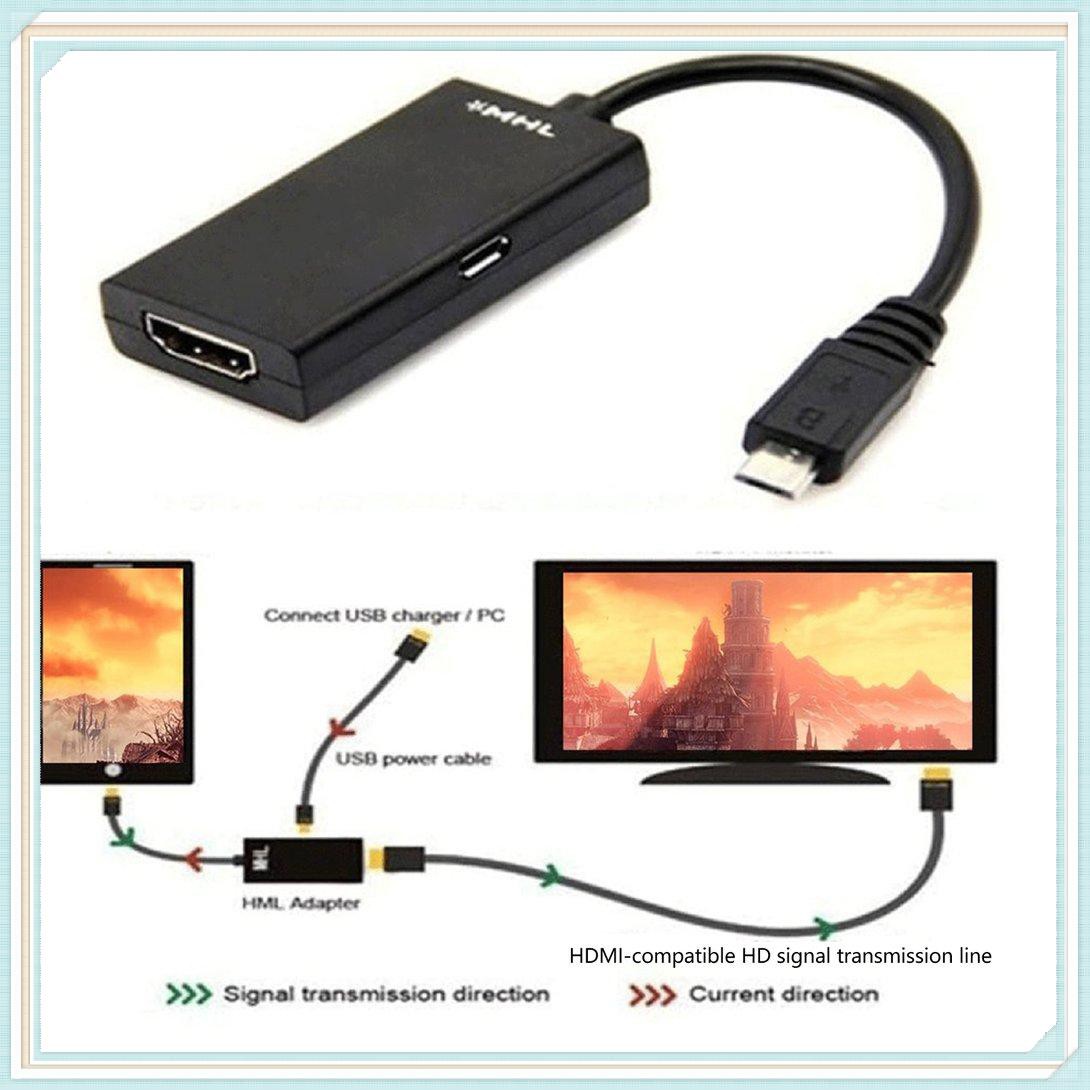 Dây Cáp Chuyển Đổi Mhl Micro Usb Male Sang Hdmi-compatible Female Cho Điện Thoại Thông Minh