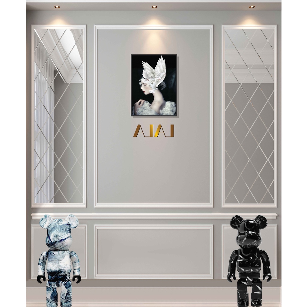 Phông nền chụp ảnh livestream in kèm Gấu BearBrick+Khung Ảnh 3D 5D không cần mua thêm phụ kiện