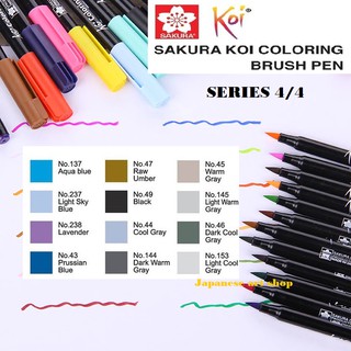 Bút Cọ Sakura KOI Coloring Brush Pen Từ Nhật Bản (BẢNG MÀU 4/4)