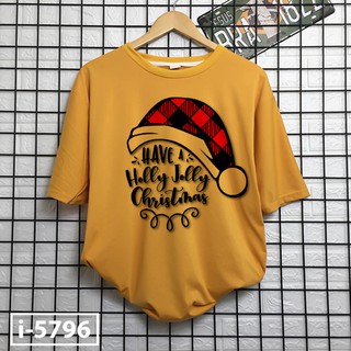 Áo Thun Nữ Unisex Màu Vàng Nghệ In Hình Have A Jolly Christmas DLX