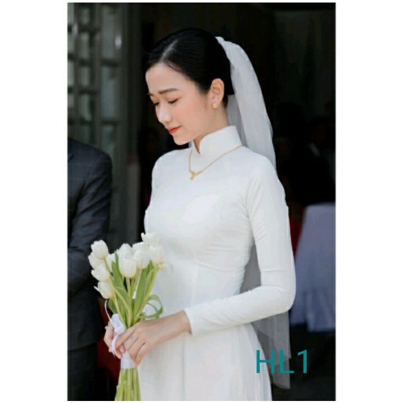 Khăn voan lúp mẫu trơn đẹp