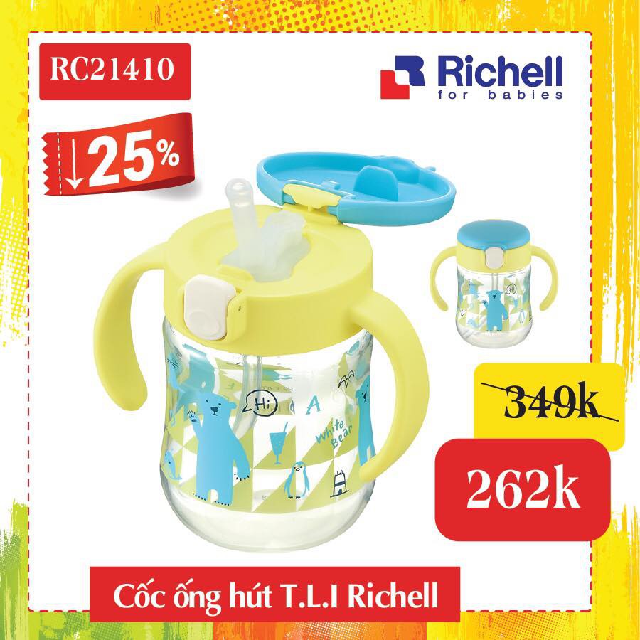 Cốc ống hút T.L.I Richell RC21410