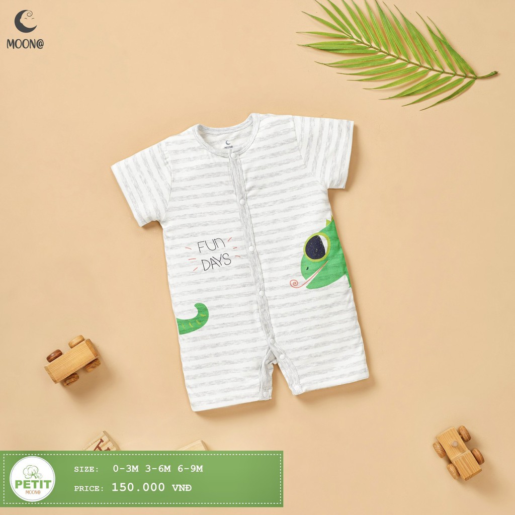 [CHÍNH HÃNG] Body cộc tay cài giữa họa tiết petit Moon