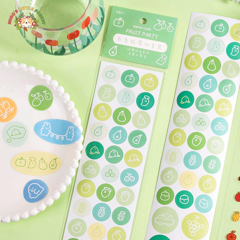 STICKER CHẤM TRÒN CUTE FRUITY PARTY | MST377