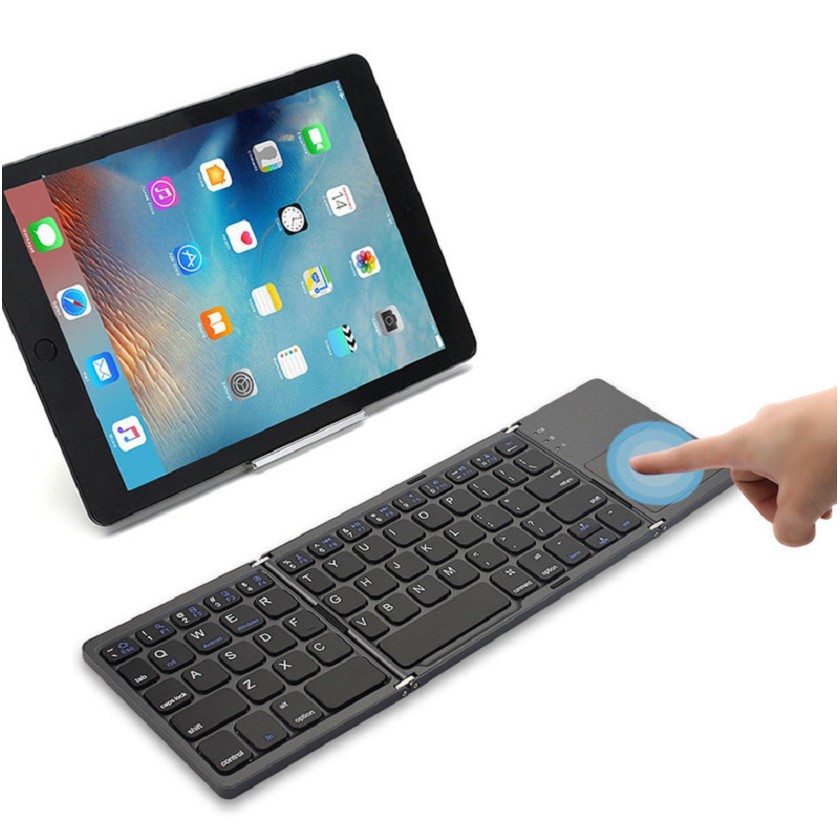 Bàn phím bluetooth cho ipad 💝Freeship💝bàn phím không dây gấp gọn, bàn phím cơ thiết kế nút bầm cực êm