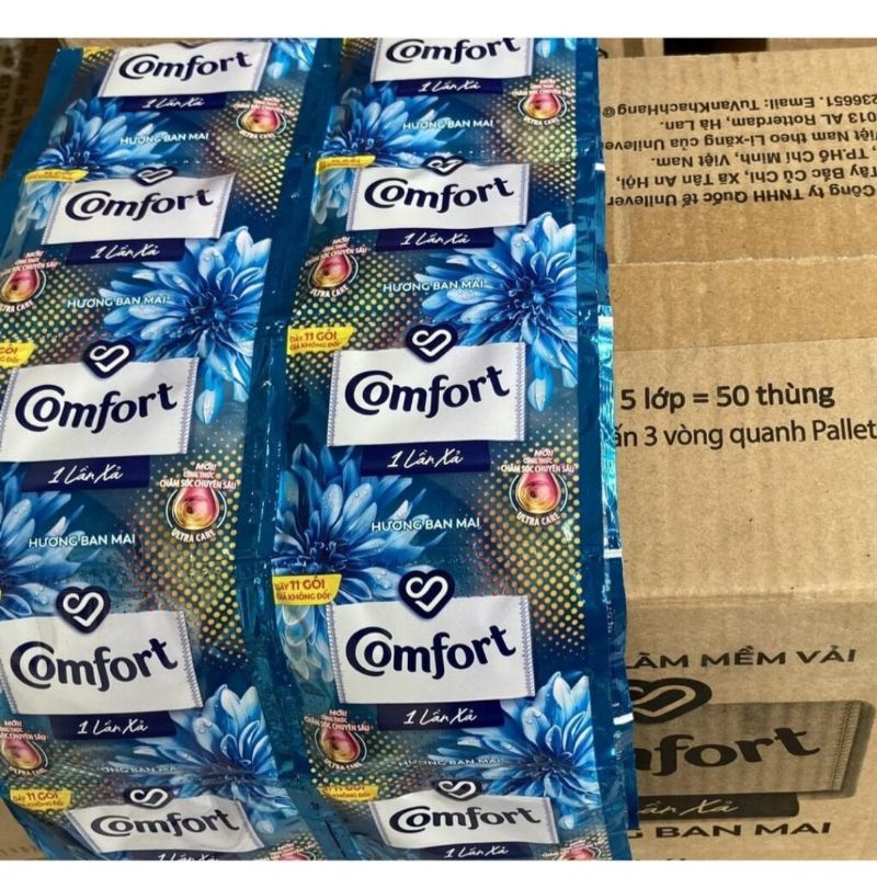 Set 20 gói nước xả Comfort đủ màu 1 dây 10 gói ×20ml