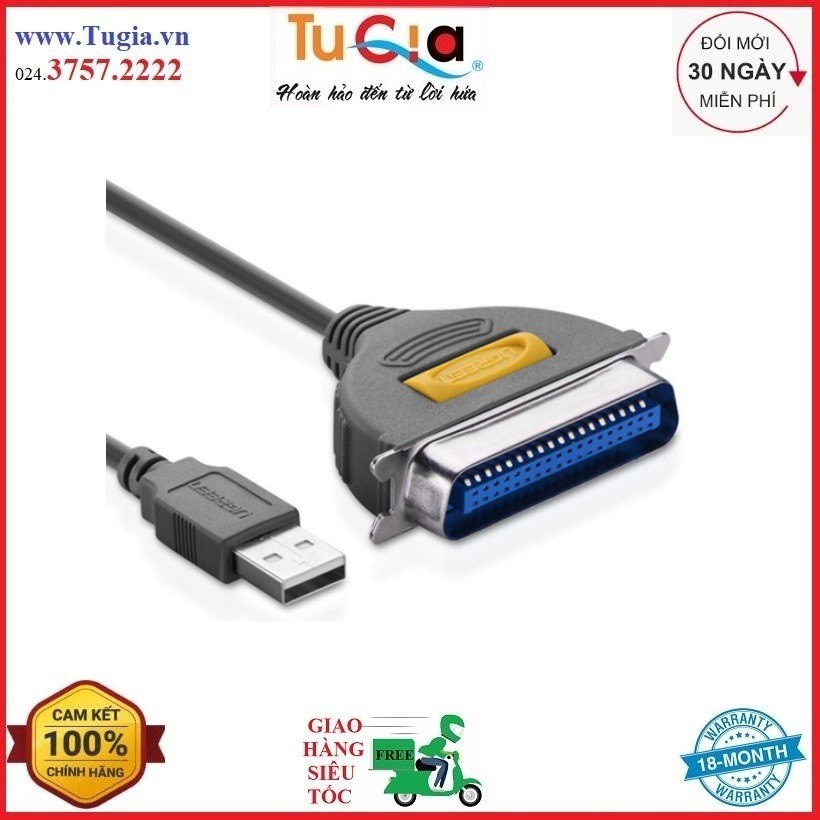 Cáp Chuyển Đổi Ugreen USB Sang IEEE1284 20225 (1.8m) - Hàng Chính Hãng