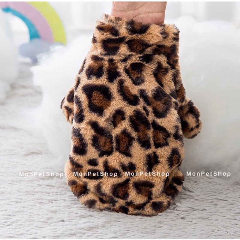 Áo khoác lông kéo khoá cho chó mèo