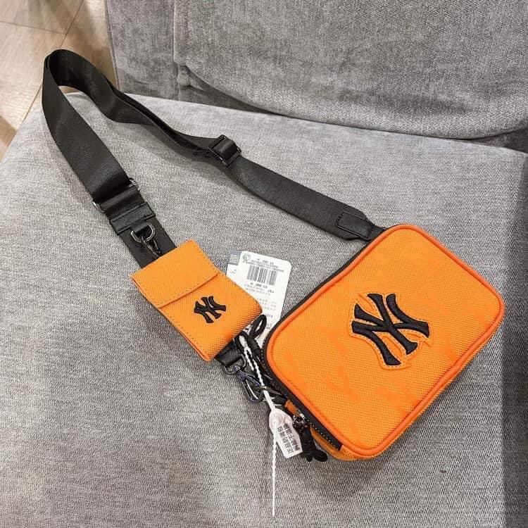 Túi MLB hộp 2 ngăn chất da dầy dặn dây bản to kèm ví nhỏ