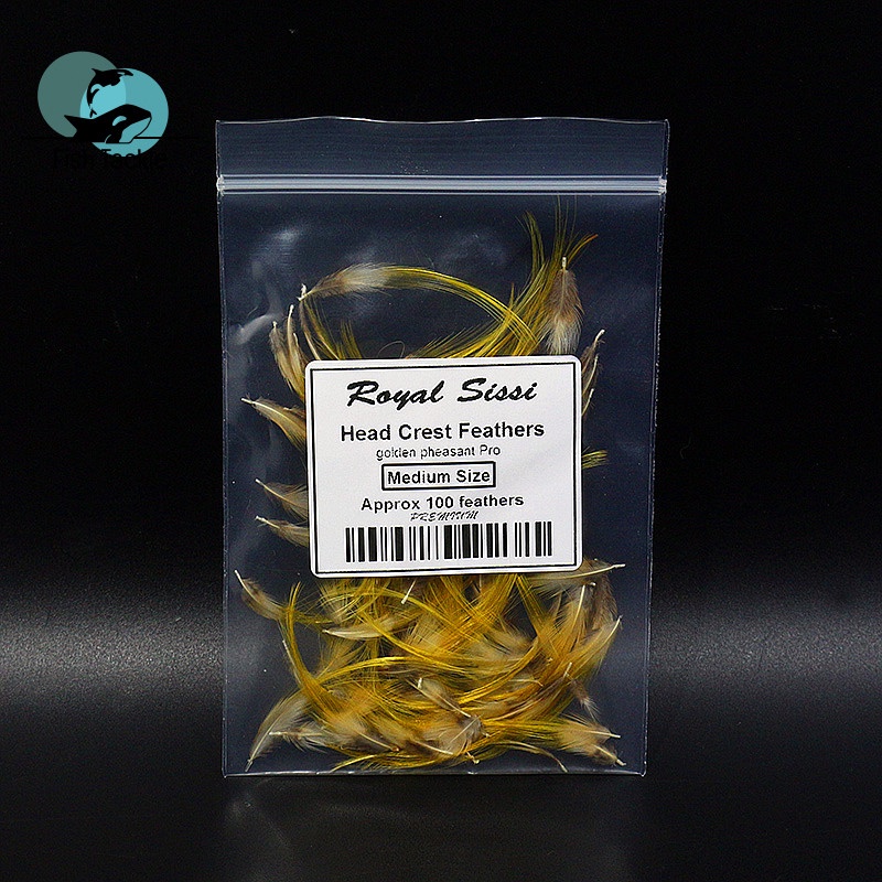 CREST Set 20 Mồi Câu Cá Giả Bằng Lông Vũ Màu Vàng Cỡ Vừa Và Lớn