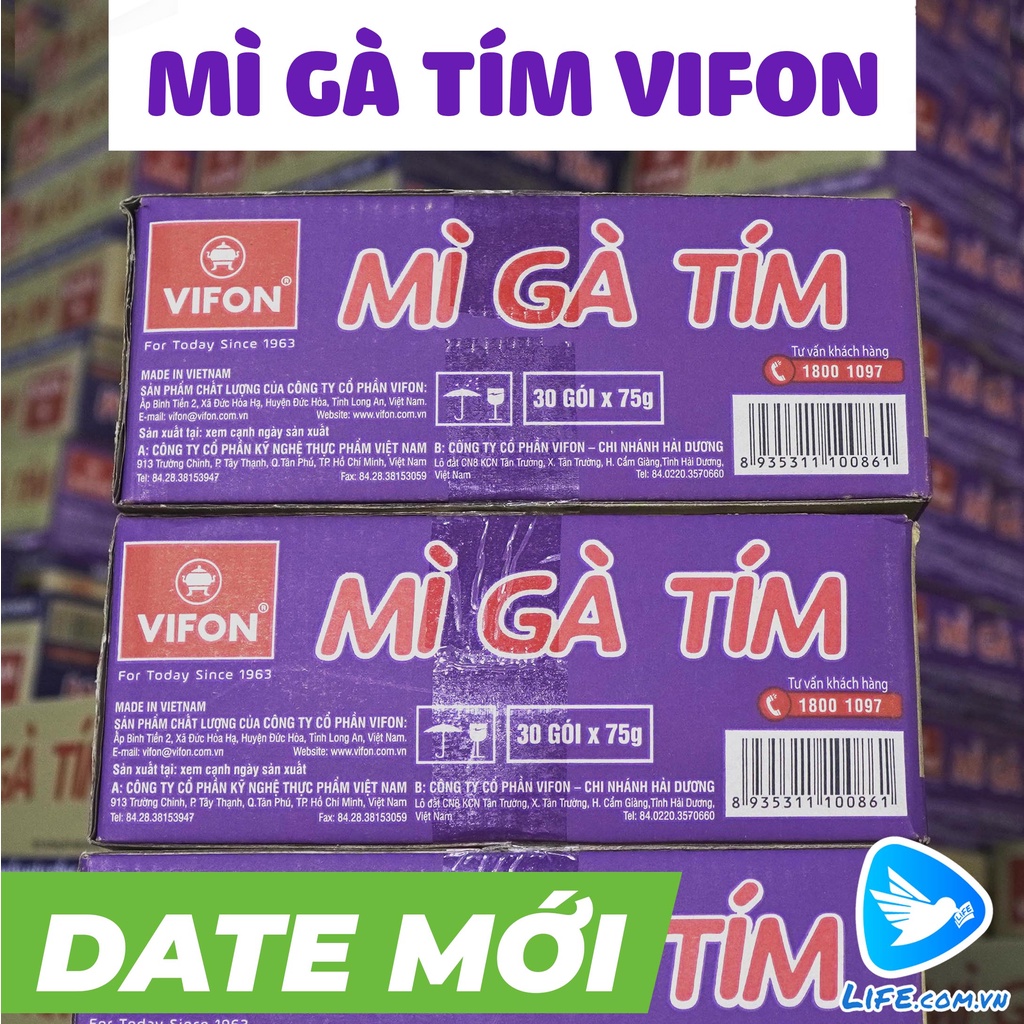 Thùng mì gà tím VIFON 30 gói - 75 gram/gói | BigBuy360 - bigbuy360.vn