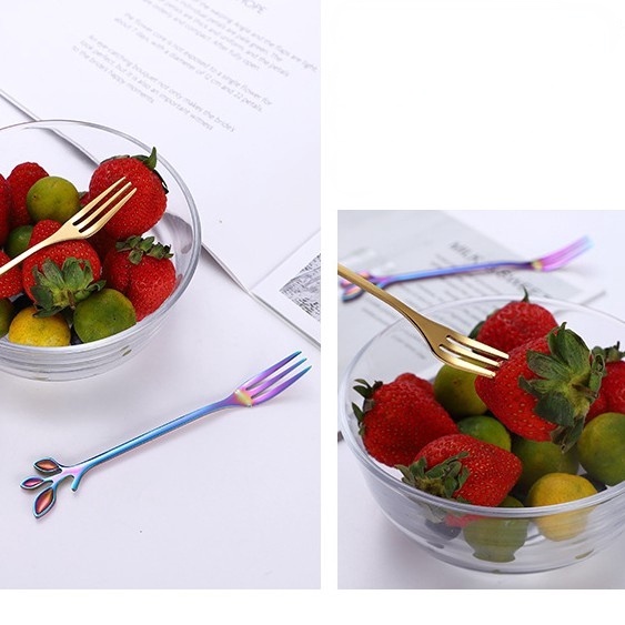 Muỗng Cà Phê Bằng Thép Không Gỉ Thiết Kế Hình Chiếc Lá Sáng Tạo