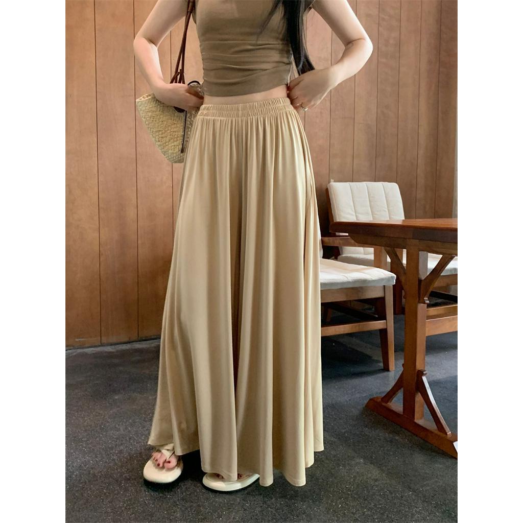 Quần Culottes Ống Rộng Lưng Thun Phong Cách Mới 64231