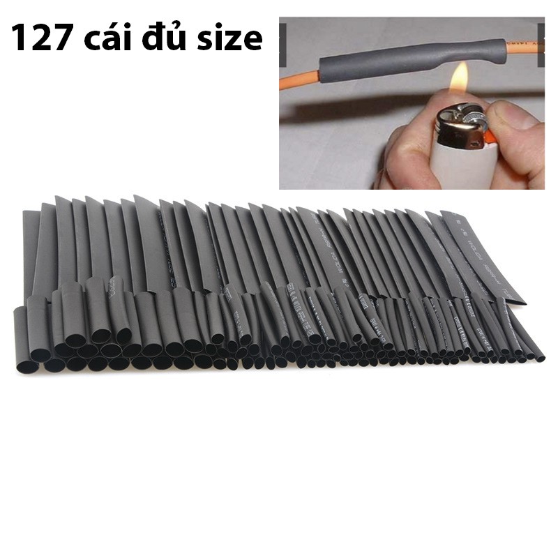 Bộ 127 Ống Gen Co Nhiệt, Cách Điện 2mm, 2.5mm, 3.5mm, 5mm, 7mm, 10mm, 13mm Đủ SIZE