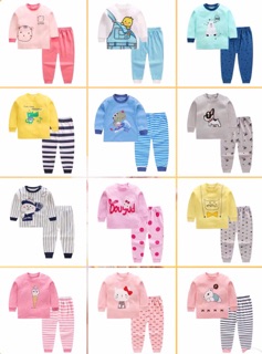 Bộ cotton dài tay cho bé