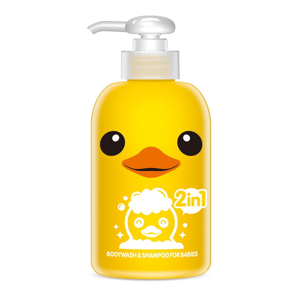 HÀNG NHẬP KHẨU - Rubber Duck tắm gội 2 in 1 trắm gội 2 in 1 trẻ em 400ml (Dùng Được cho trẻ sơ sinh)