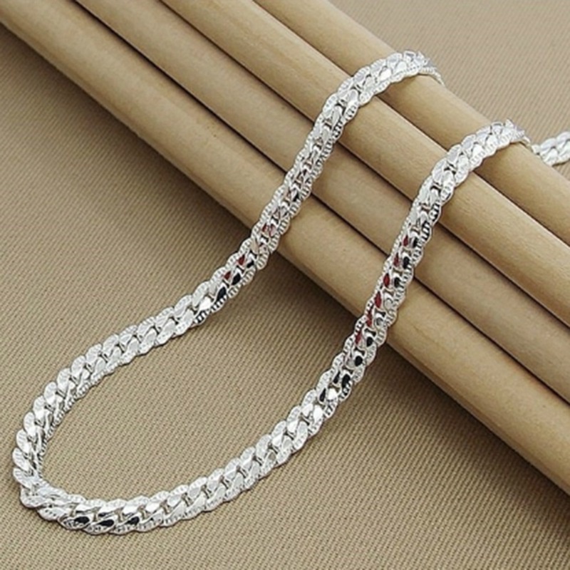 Dây chuyển bạc 925 kiểu xích rộng 5mm thời trang cho nam và nữ