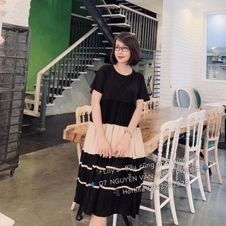 Váy bầu công sở,Váy bầu dáng suông thời trang chất mát