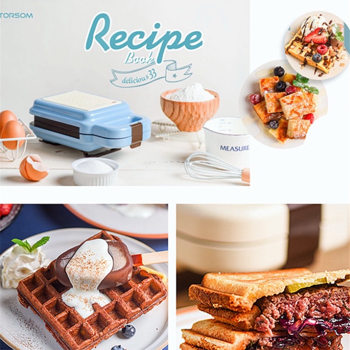 Khuôn lẻ máy Torsom làm bánh tàn ong vuông, khuôn waffle loại 1