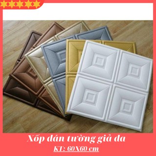 Xốp Dán Tương Giả Da Ô Vuông Kt 60x60 cm