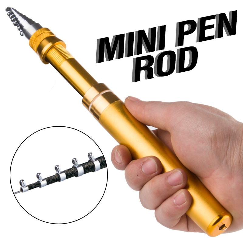 cần câu máy cần câu đài cần câu bút cần câu Kit Pen Shape Mini Fishing Pole Folded Rod cần câu tay Pen Rod cần câu cá