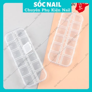 Khay Đựng Đá Nail , Khay Chia Đá Làm Móng 12 Ô