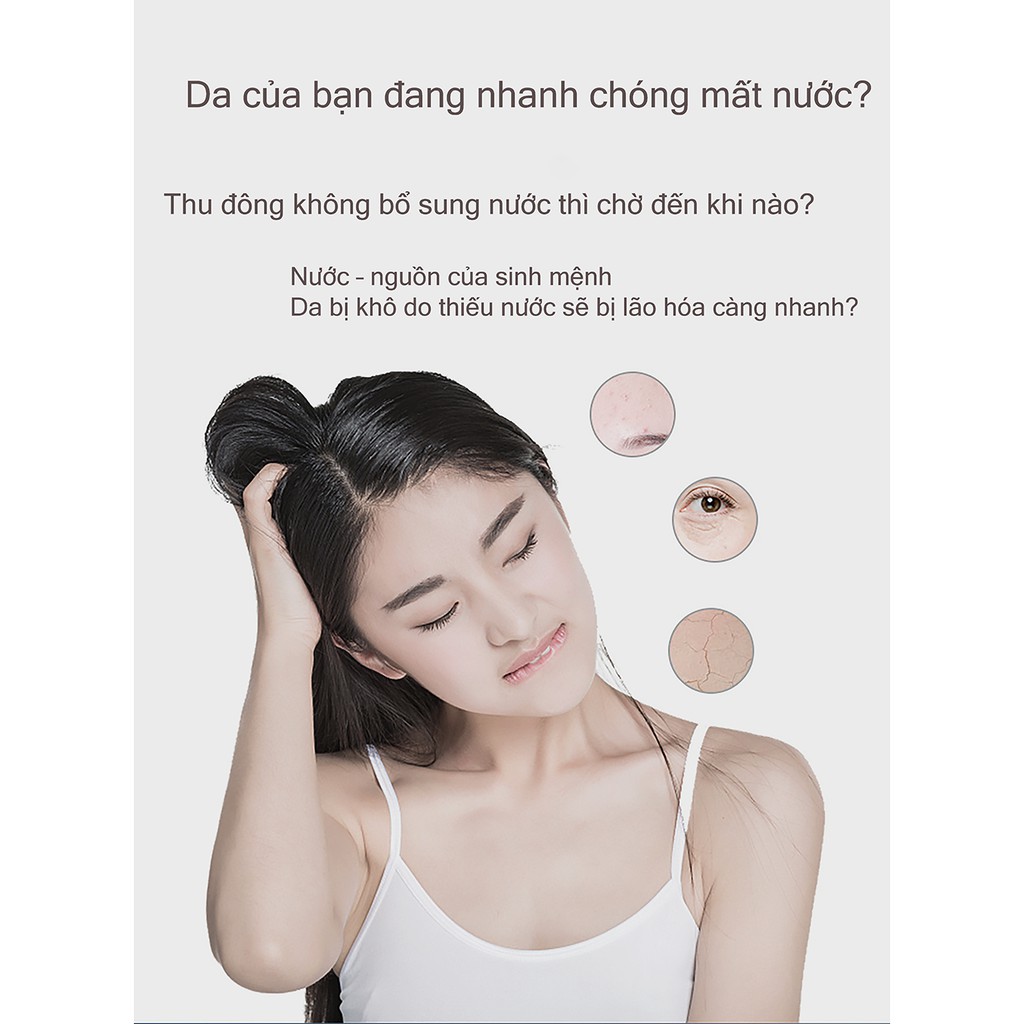 Máy phun sương, tạo ẩm, cấp ẩm không khí và tỏa hương tinh dầu hình nấm kiêm đèn ngủ Jisulife JM02, dung tích 250ml