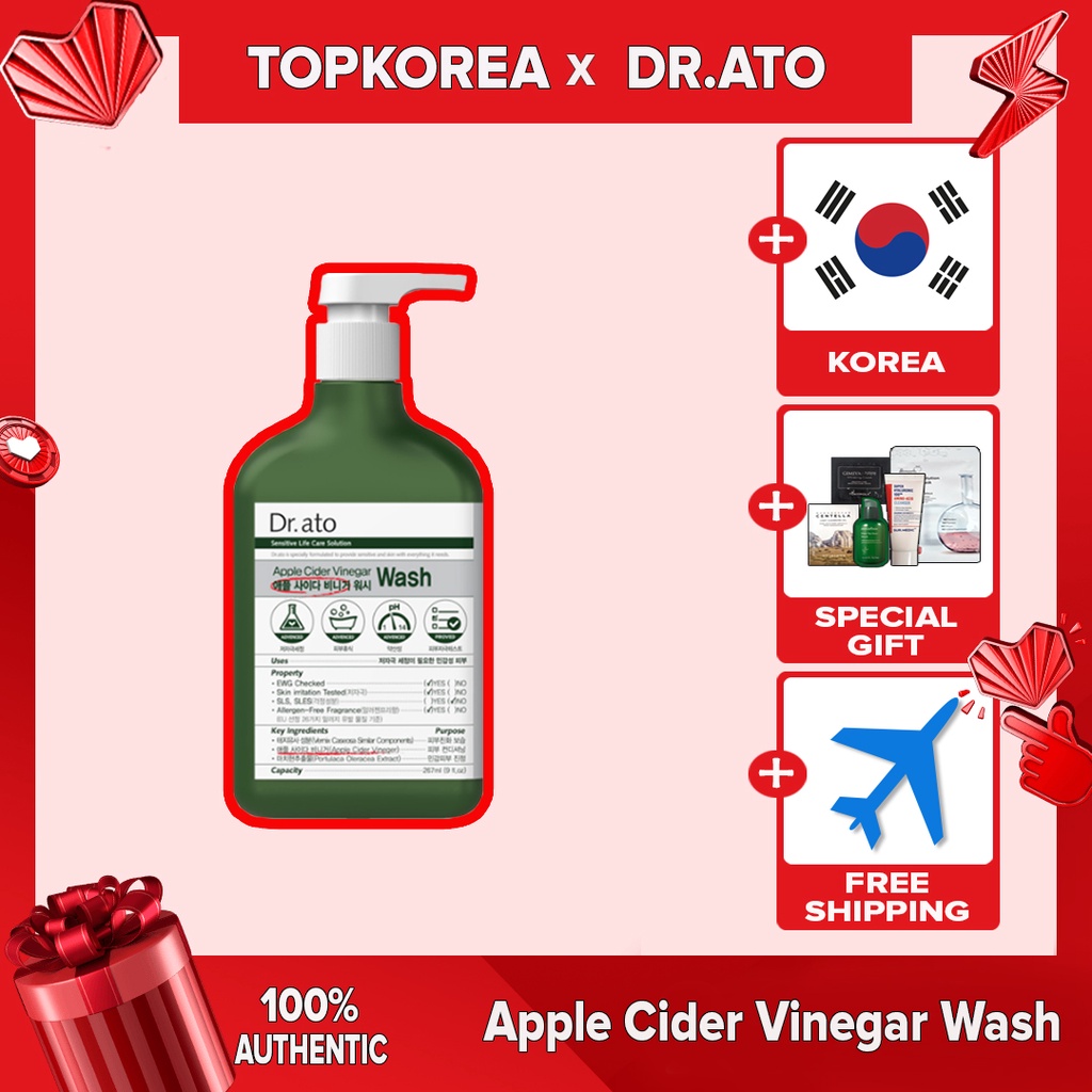★Dr.aTo★Apple Cider Vinegar Wash 267ml / Sữa Rửa Mặt / TOPKOREA/