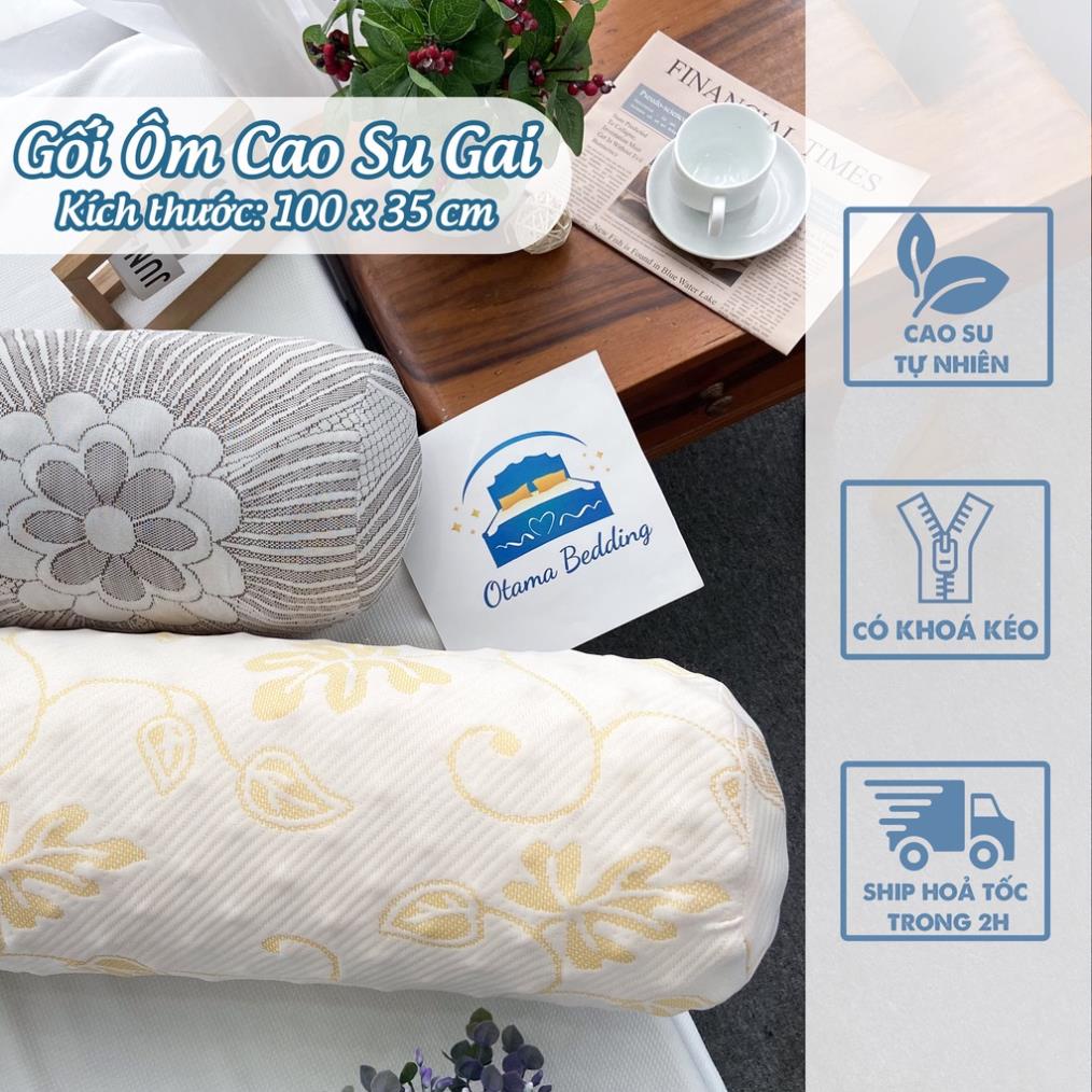 Gối ôm dài cao su non cho người lớn, gối ôm ngủ kèm bao gối ôm cho bà bầu thay vỏ - Otama Bedding