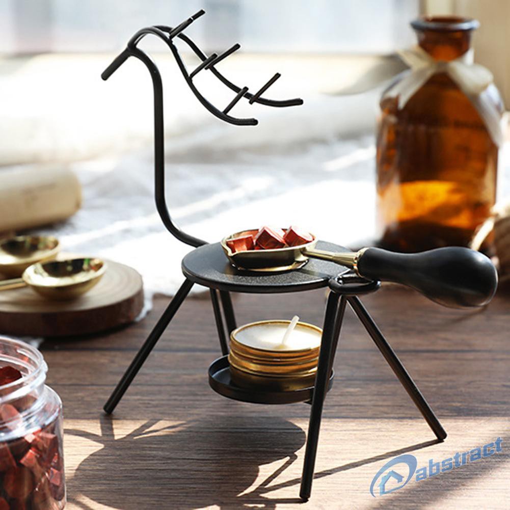 READY STOCK Sealing Wax Bead Warmer Melting Deer Shaped Stamp Wax Furnace Stove Pot