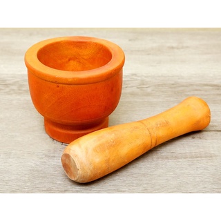 Bộ cối chày gỗ cao cấp size 14cm