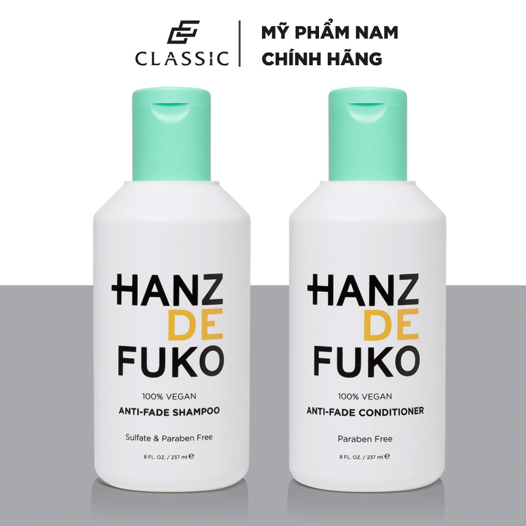 Bộ Dầu Gội Xả Bảo Vệ Tóc Nhuộm Hanz de Fuko Anti-Fade Shampoo 237ml