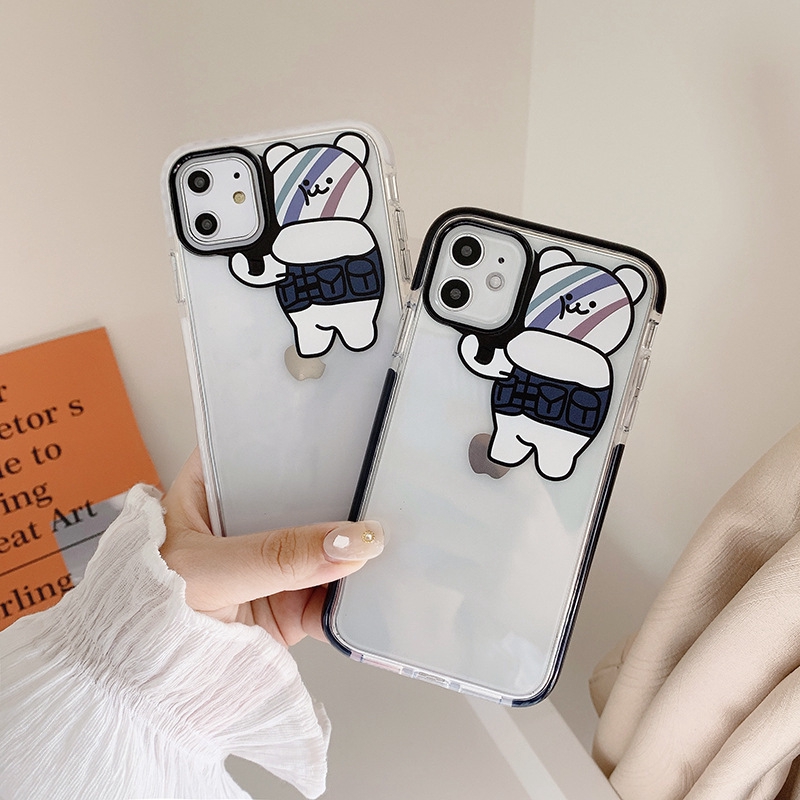 Ốp iphone - Ốp lưng gấu đặc vụ cạnh 6/6s/6plus/6s plus/7/8/7plus/8plus/x/xs/xs max/11/11pro max-Awifi Case T1-14