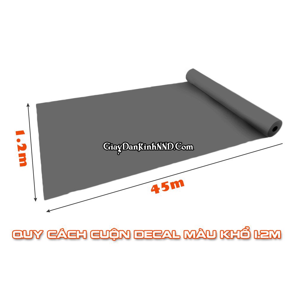 Decal Màu Đen Dán Kính, Dán Xe, Dán Tường Khổ 1.2m