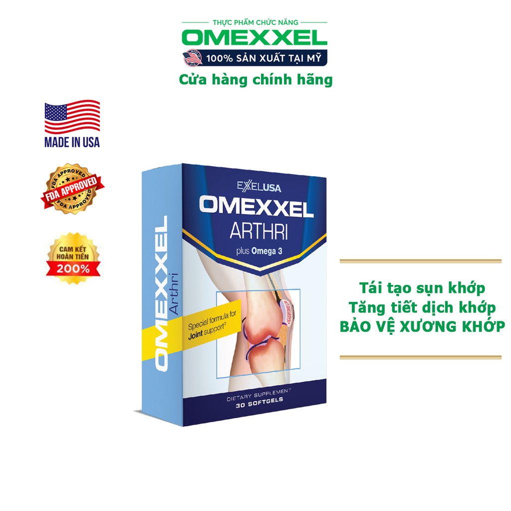 Viên uống bổ xương khớp Omexxel Arthri hộp 30 viên