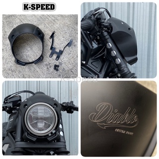 Mặt nạ đầu đèn diablo v2 cho honda rebel 300 và rebel 500