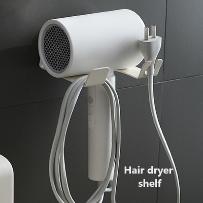 Giá treo máy sấy tóc Giá để đồ trong phòng tắm và toilet không có lỗ treo Giá treo máy sấy tóc treo tường Giá treo máy sấy tóc có thể quấn bằng phích cắm
