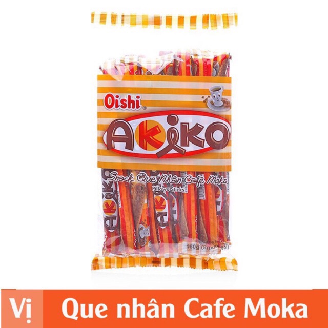 Thùng Bánh Snack Oishi Akiko 10 bịch * 20 Que vị Cafe Moka