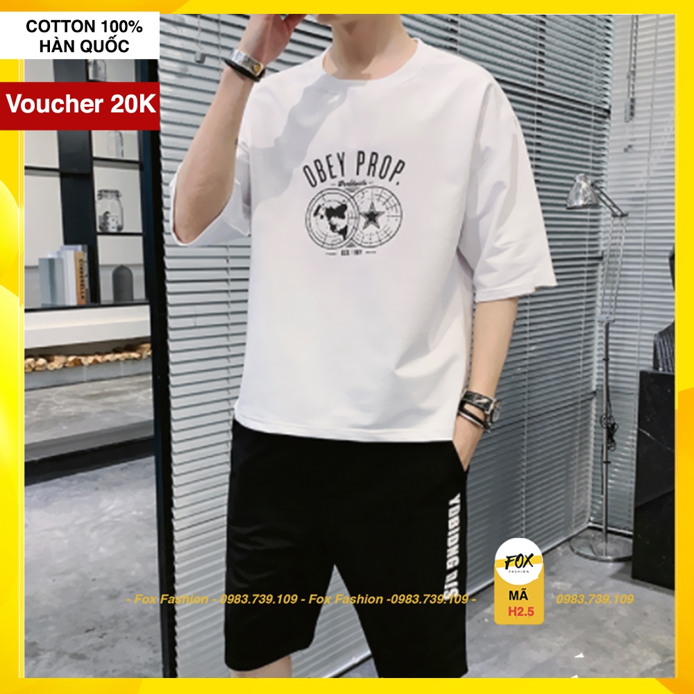 Quần áo nam mùa hè big size 115kg | Bộ nam hè chất thun cotton 100% loại 1| Bộ phông nam tay phong cách Hàn Quốc cao cấp