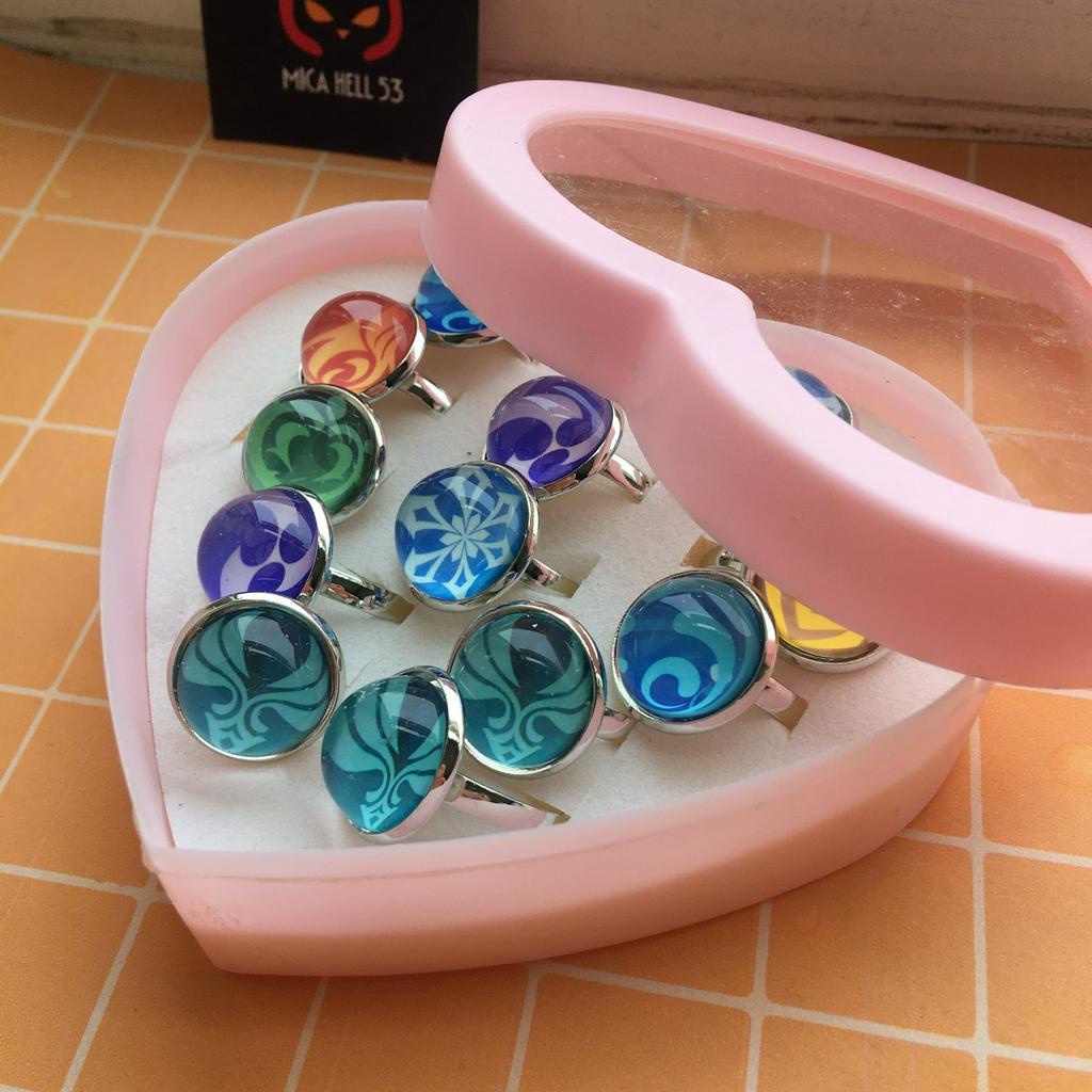 Nhẫn Genshin Impact Nhẫn Anime Manga Game Genshin Impact nhiều màu tùy chọn cho nam nữ