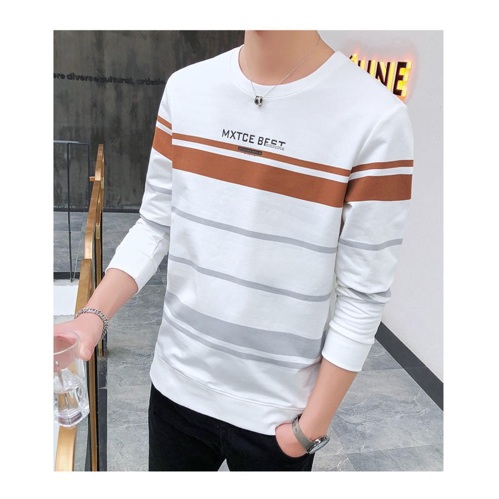 Áo thun nam tay dài 💙𝐅𝐑𝐄𝐄𝐒𝐇𝐈𝐏💙sweater Áo thun nam dài tay đen 3 gạch thoáng mát, co giãn tốt. | BigBuy360 - bigbuy360.vn