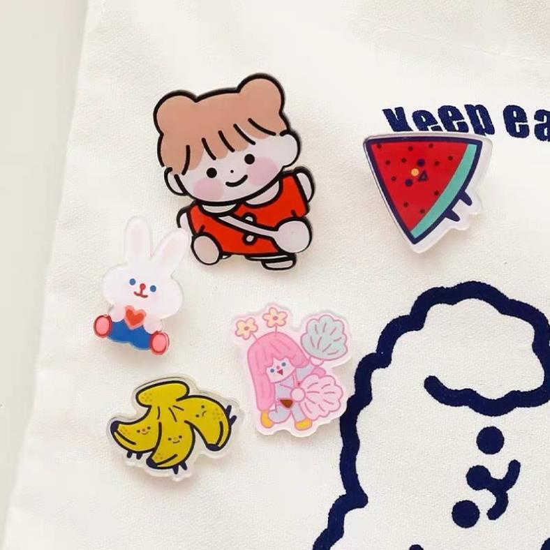 [XẢ HÀNG SHOP CHỌN MÀU NGẪU NHIÊN] Phụ kiện Sticker dễ thương cute gài ghim Balo Túi Ví trang trí sinh động Midori | BigBuy360 - bigbuy360.vn