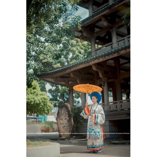 Áo choàng Nhật bình màu trắng