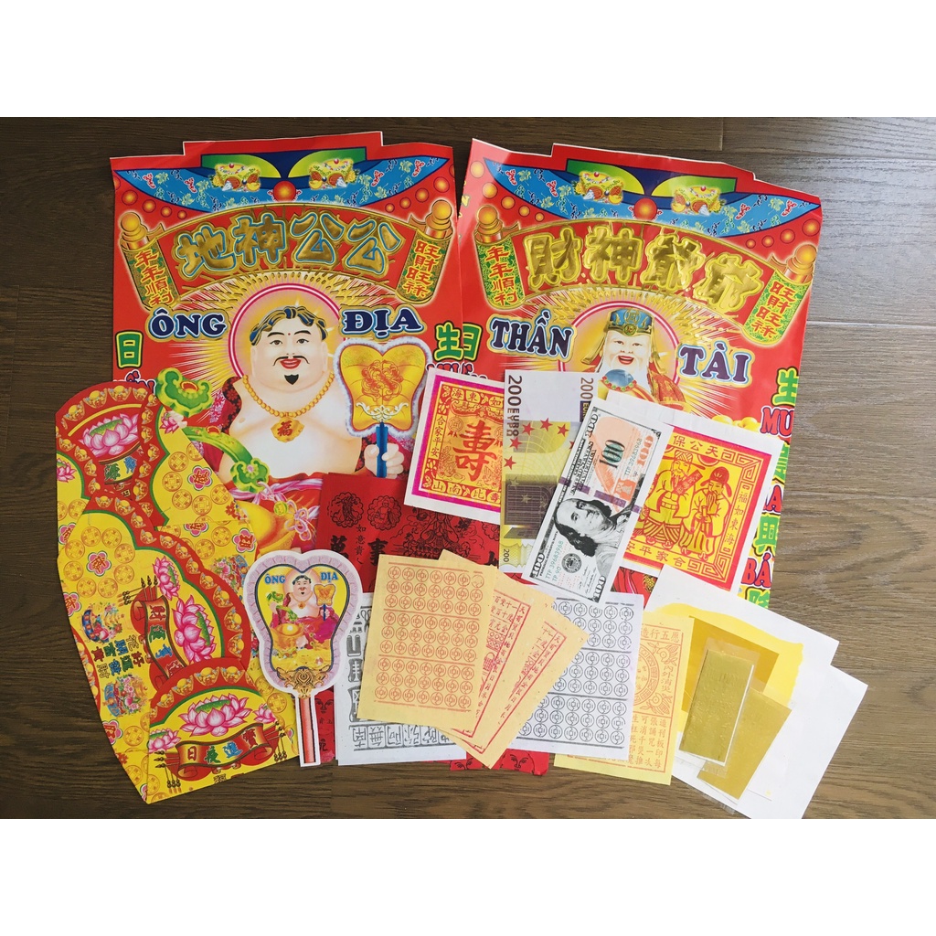 Bộ Giấy Cúng Thần Tài Ông Địa