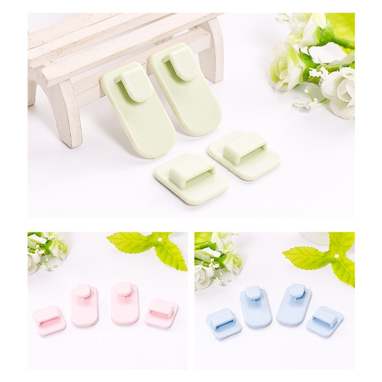 VỈ 2 MÓC TREO REMOTE TIVI, MÁY LẠNH, CHÌA KHÓA DÁN TƯỜNG TIỆN DỤNG BIBI 34