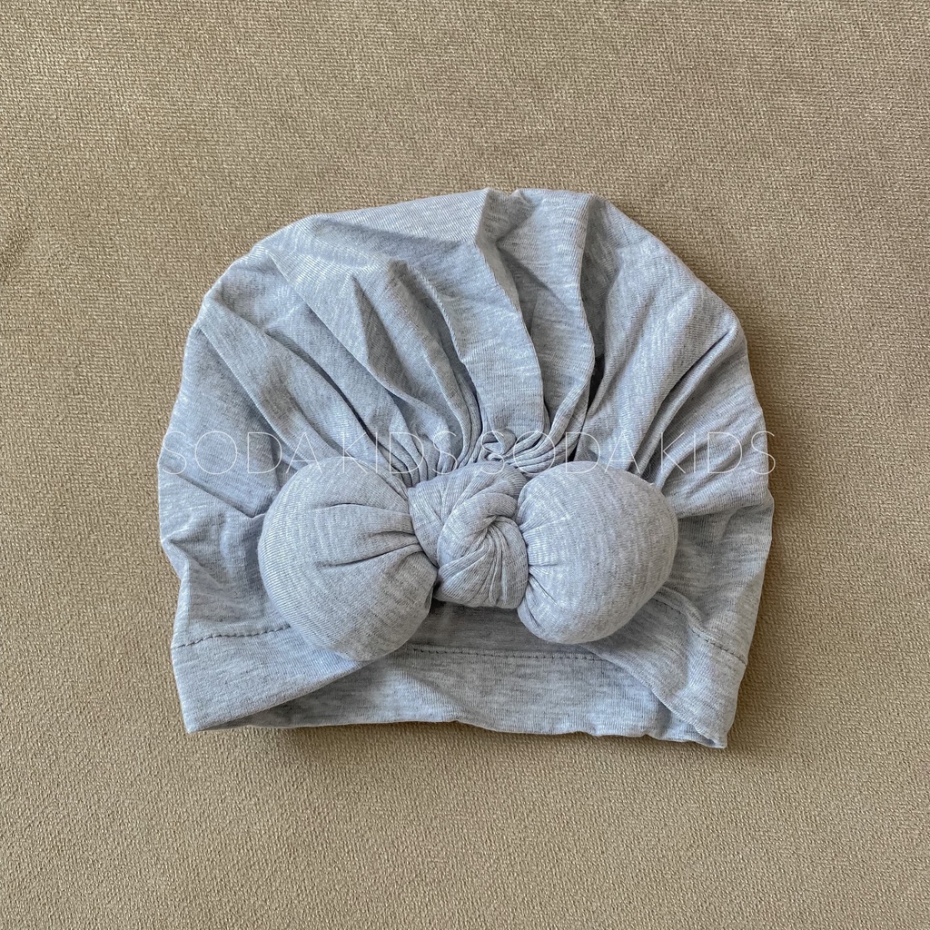 Mũ turban nơ béo tròn 4 màu (Ảnh thật)