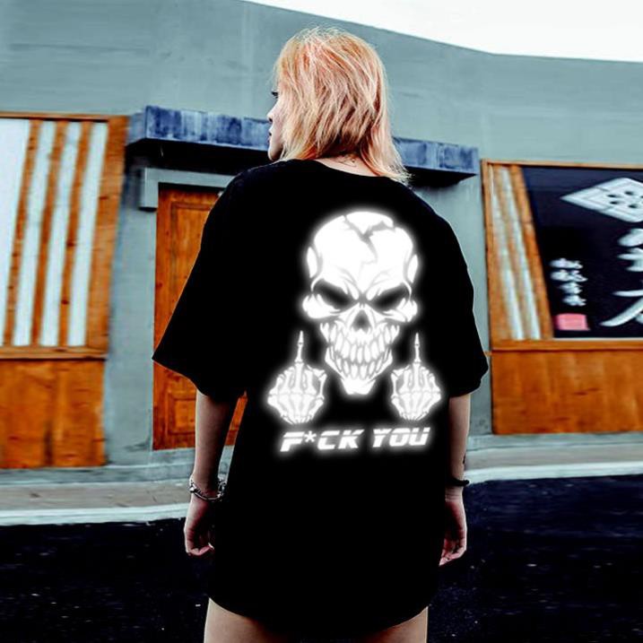 ÁO THUN PHẢN QUANG TAY LỠ NAM NỮ SKULL