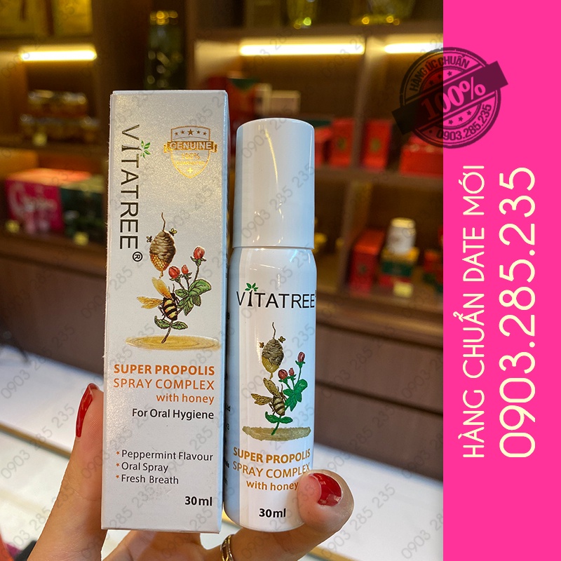 Xịt keo ong đen Vitatree 30ml