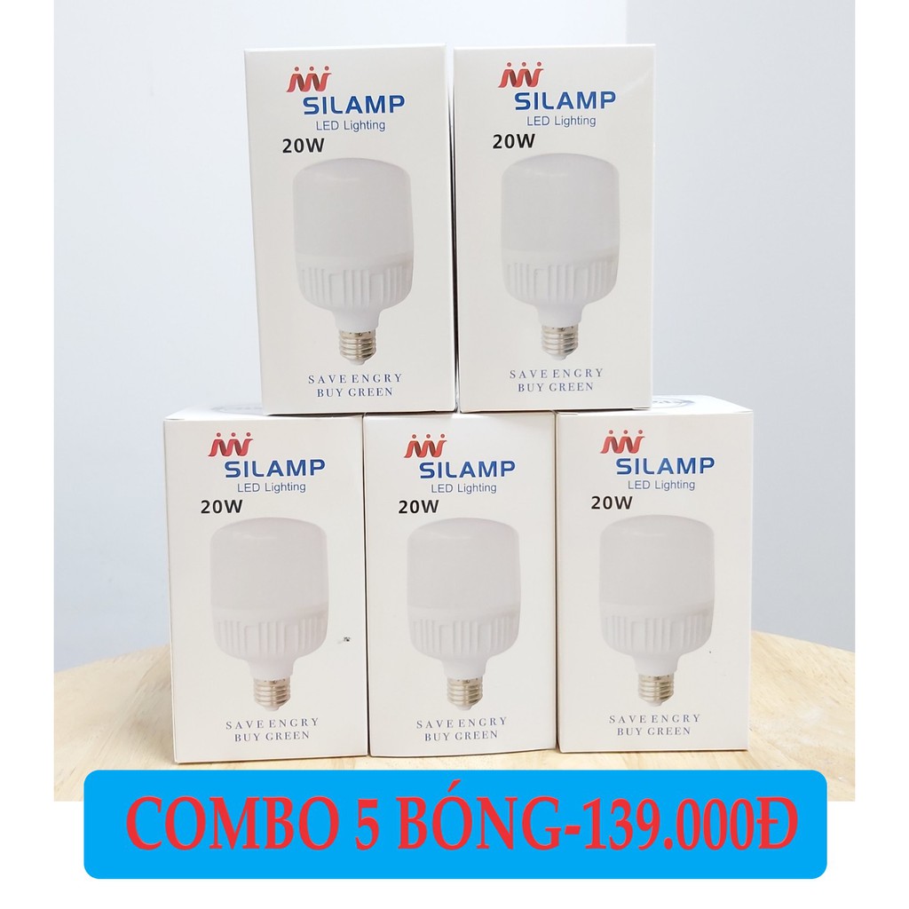 COMBO 05 BÓNG ĐÈN LED 20W E27 BÚP LED 20W E27