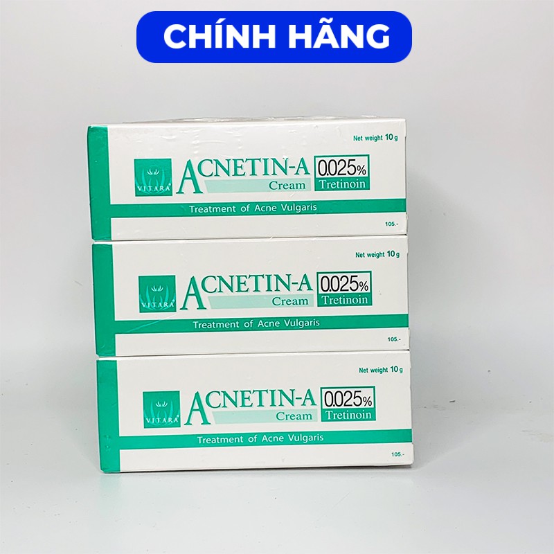 [Mã COS2405 giảm 8% đơn 300K] Acnetin A [CHÍNH HÃNG] Kem ngừa mụn chống lão hóa da Acnetin A 0.05% 10g